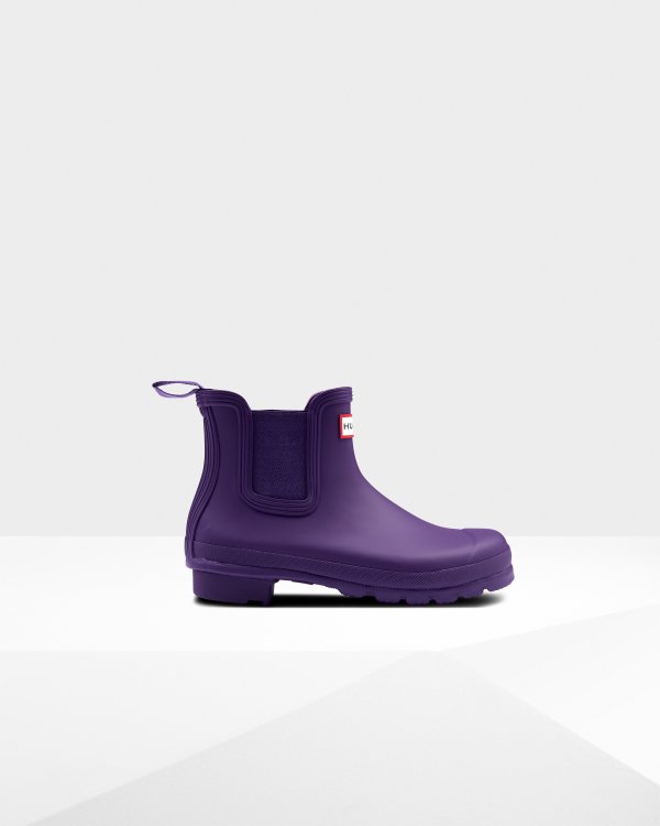 紫色切尔西雨靴