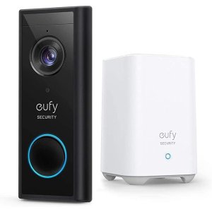 eufy lumiEufy E8210CW1 Video Doorbell Video Doorbell 2k (Battery) Plus Home Base 2