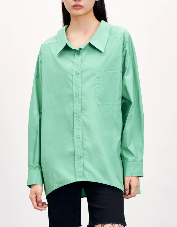 薄荷绿衬衫
