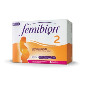 德国特效药：Femibion 孕妇2阶段维生素 D3+DHA+400叶酸 2x84片