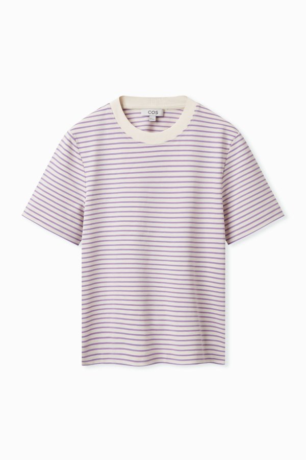 香芋紫条纹T恤 