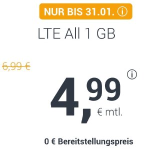 黑五价：特价+免接通费 包月所有网络电话/短信+1GB上网+欧盟漫游，月租€4.99