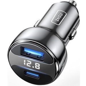 💥史低价💥：INIU 车载充电器66W 双USB口 能充笔记本 支持快充