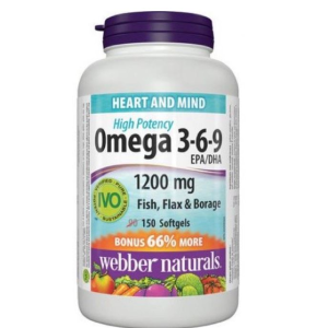 Webber Naturals Omega 3-6-9 复合鱼油软胶囊 150粒