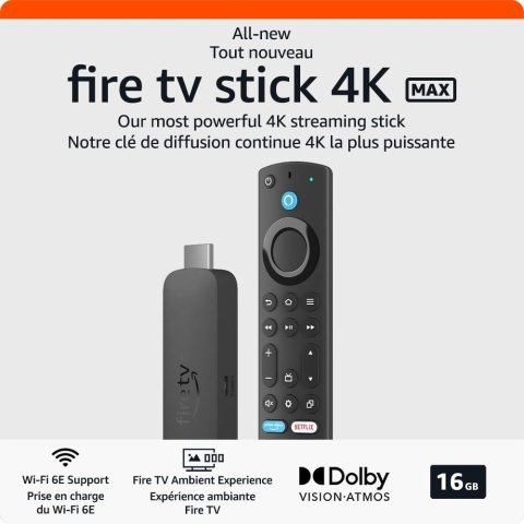 $34起 国内频道免费看Fire TV Stick 4K 电视流媒体棒 大促 - 电视棒、TV Cube
