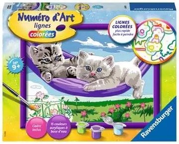 吊床上的小猫 – 数字绘画套件
