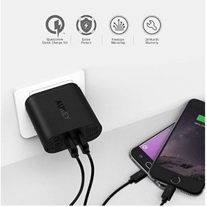 AUKEY Quick Charge 3.0 双USB口墙充