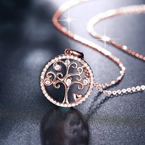 闪购：J.Rosée 生命之树 925纯银锆钻项链 送给妈妈好礼物