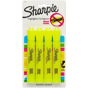 史低价：Sharpie 25164PP 彩色荧光笔 4支装