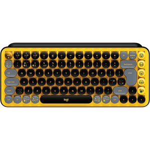 Logitech黄黑配色POP Keys 机械键盘