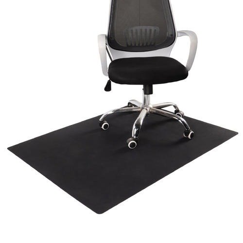 Non-Slip Low-Pile Floor/Chair Mat, 1200*900mm - Black