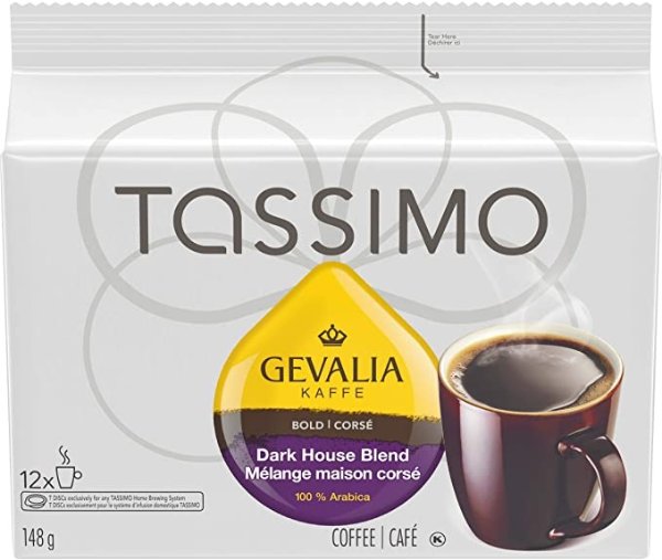 Tassimo Gevalia 黑咖啡胶囊12个装