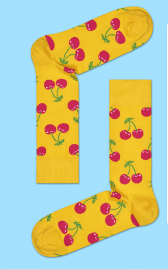 姜黄色椰子树袜子