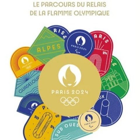 巴黎奥运会 火炬传递路线纪念邮票册