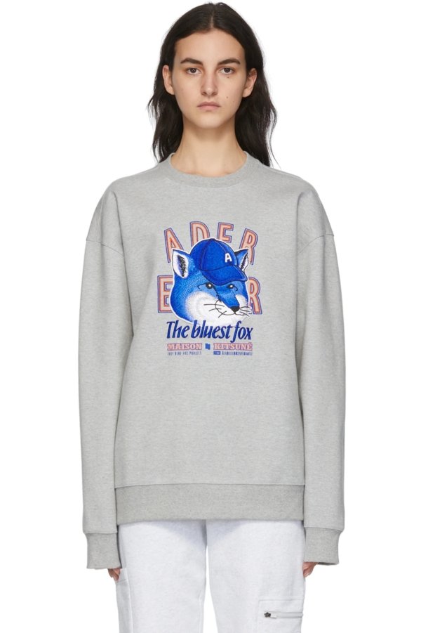 ADER ERROR The Bluest Fox スウェット ADERERROR x Maison Kitsuné 
