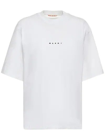 Logo印花棉质平纹针织T恤