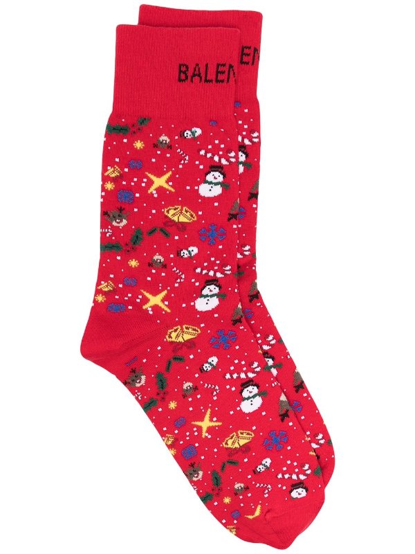Christmas-print 圣诞袜