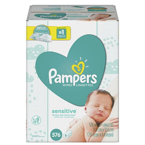 Pampers 敏感型婴儿湿巾, 576 张