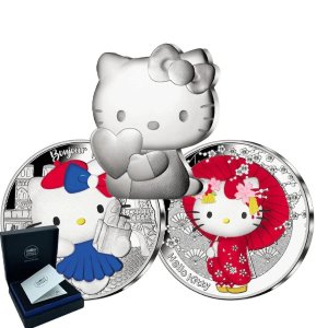 Hello Kitty 50周年纪念币！限量发行 不得不说太可爱啦