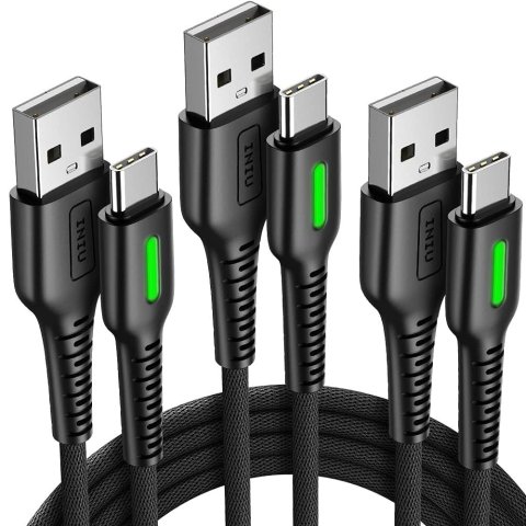 $11.3收3根快充线INIU USB-C数据线3件套 尼龙编织 3.1A支持QC3.0快充