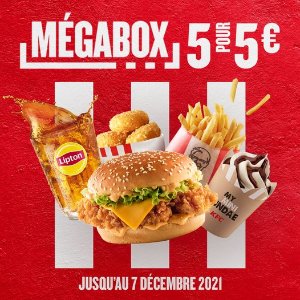 KFC Méga Box回归 汉堡+炸芝士球+薯条+圣代+饮料