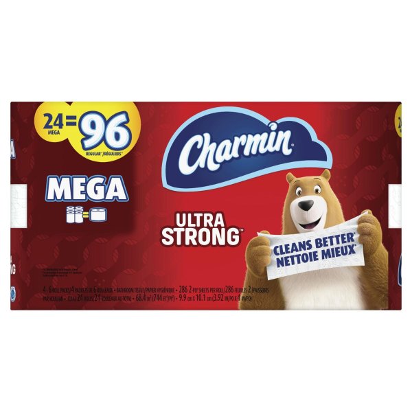 Charmin Ultra Strong 厕纸24大卷 相当于普通96卷