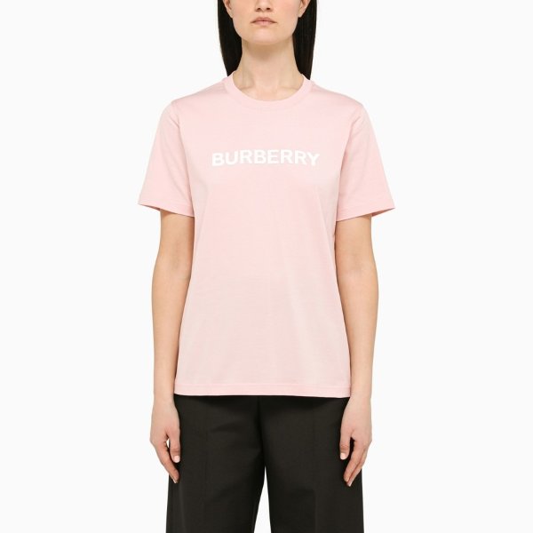 Pink crew-neck T恤