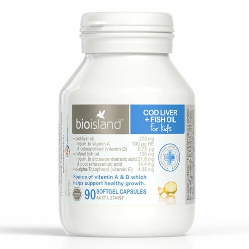 Bio Island 儿童 Cod Liver + Fish Oil 90 Capsules