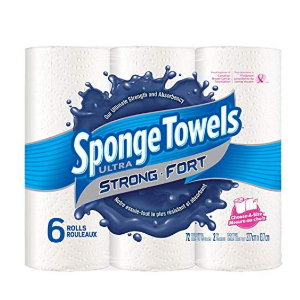 SpongeTowels 超强韧双层厨房用纸 6卷装