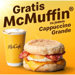 买咖啡就送！€3.3吃封面本周起：免费吃Mc Muffin 培根鸡蛋玛芬/猪柳蛋堡自选！