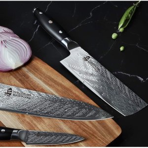 TUO 波纹纹饰亚洲菜刀、厨师刀 7英寸