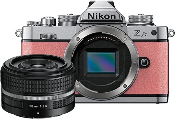 Z fc Mirrorless Camera (Coral Pink) + Nikkor Z 28mm f/2.8 (SE) Compact,ZFC095YA