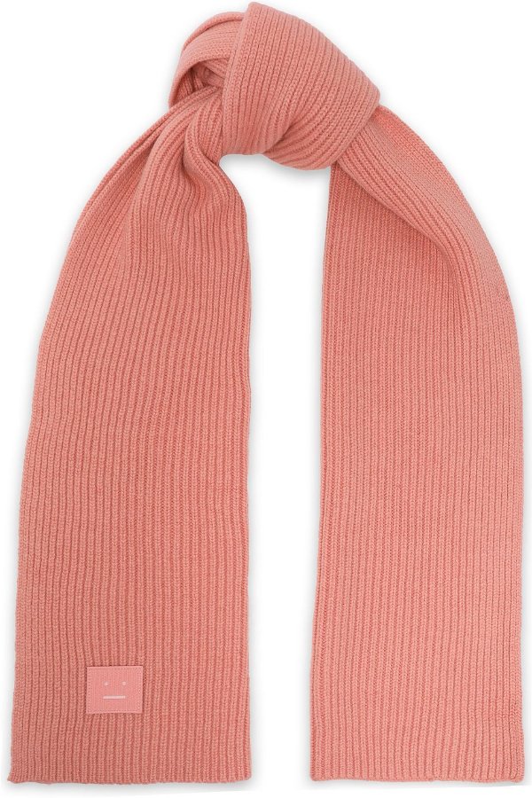 Ribbed wool scarf