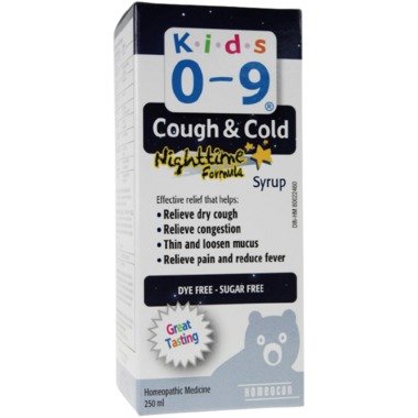 Homeocan 0-9岁儿童咳嗽和感冒糖浆 夜间用