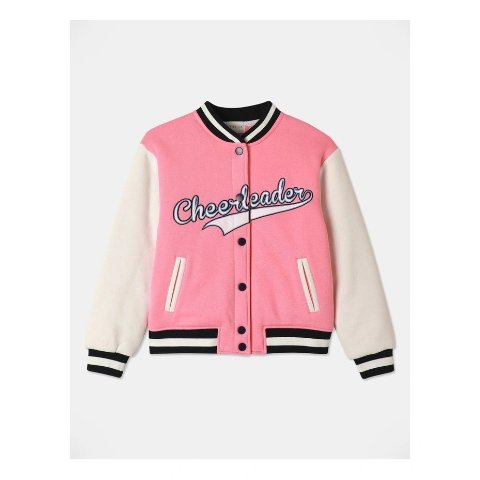 粉色棒球外套