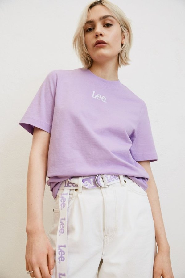 X Lee 香芋紫短袖T恤