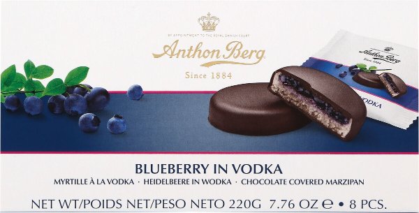 蓝莓味夹心巧克力