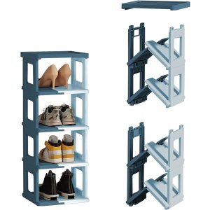 STOMDE 5层可折叠塑料鞋架/书架 秒安装 小户型爱了爱了
