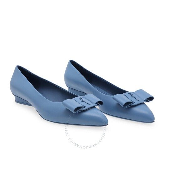 蓝色蝴蝶结单鞋