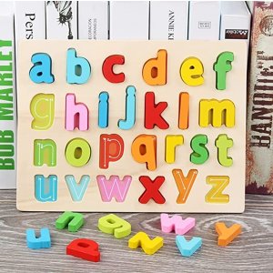 小写字母款 适合3岁+Kunmark 幼儿早教木质字母拼图