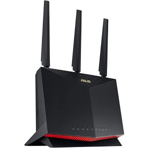 ASUSRT-AX86S AX5700 Dual Band WiFi 6 Gaming Router, PS5 Compatible, Mobile Game Mode, Lifetime Free Internet Security, Mesh WiFi Support, 2.5G Port*, Gaming Port, Adaptive QoS, Port Forwarding