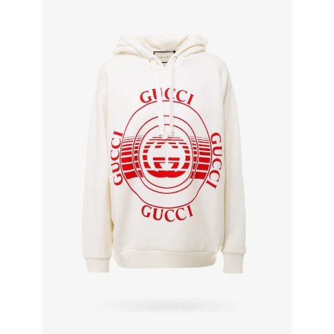 gucci白色logo卫衣