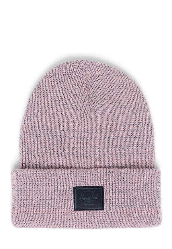 灰粉色毛线帽