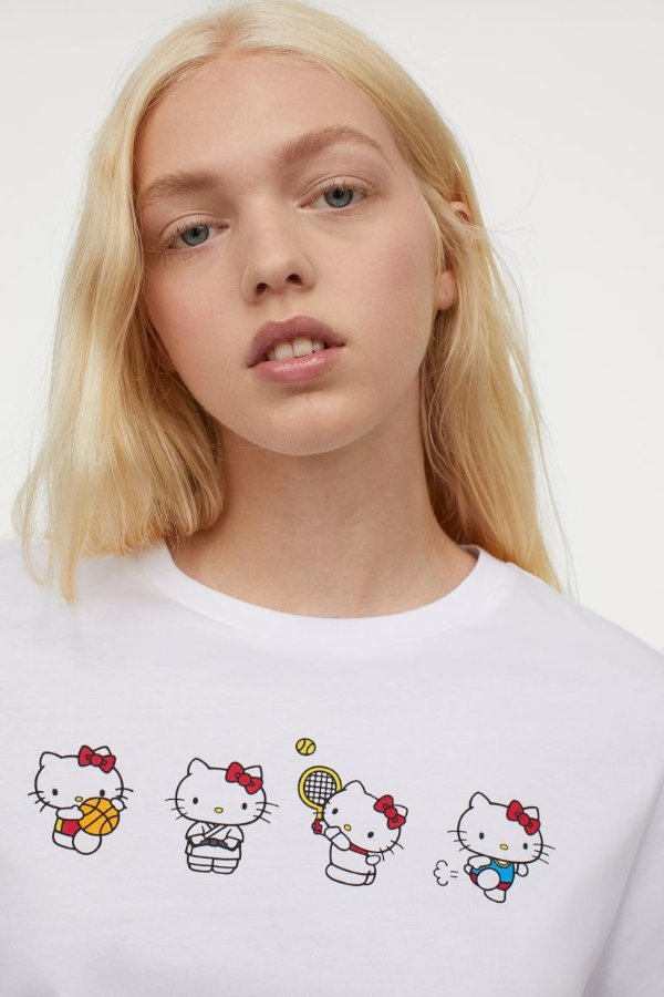 Hello Kitty 白色T恤