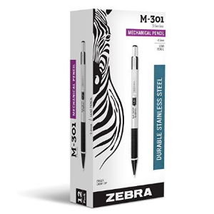 Zebra M-301不锈钢自动铅笔 12支装