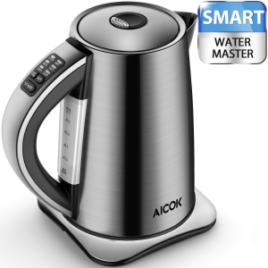 史低价：Aicok 1.7升 不锈钢6档控温高颜值电热水壶, 迅速加热技术