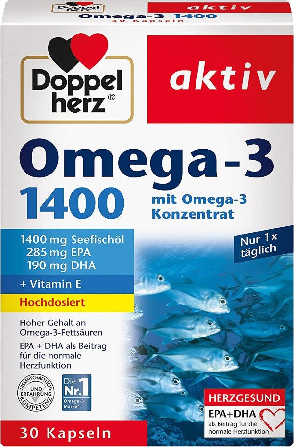 鱼油Omega-3 1000 30粒 x 2盒