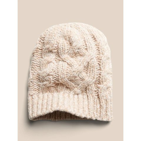 意大利羊毛绞花针织帽