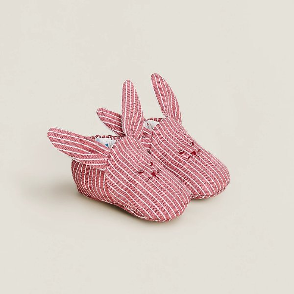 婴儿条纹兔子鞋