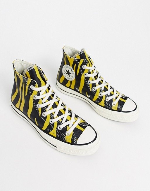 Chuck 70 Hi yellow zebra Print sneakers | ASOS